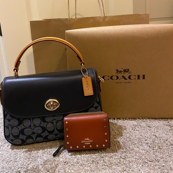 COACH Denim Marlie in signature chambray